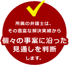 個々の事案に沿った見通しを判断